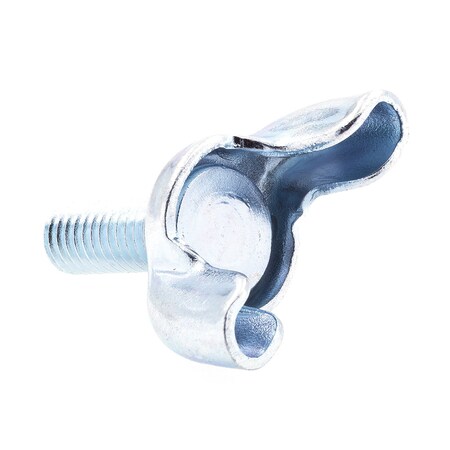 Prime-Line Wing Screw, Stamped Type D No. 10-32 X 1/2in Zinc Plated Steel 10PK 9196590